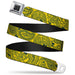 BD Wings Logo CLOSE-UP Full Color Black Silver Seatbelt Belt - Bandana/Skulls Gold/Green Webbing Seatbelt Belts Buckle-Down   