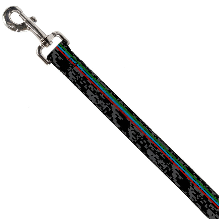 Dog Leash - Racing Stripes/Digital Camo Black/Gray/Green/Blue/Red Dog Leashes Buckle-Down   