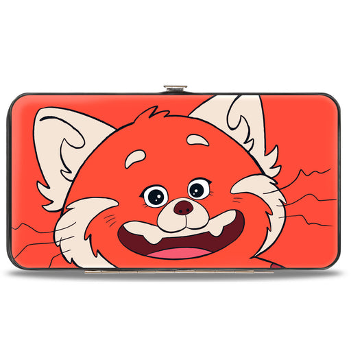 Hinged Wallet - Turning Red Red Panda Mei Smiling Face Close-Up Red Hinged Wallets Disney   