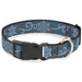 Plastic Clip Collar - Holiday Snowflakes Gray/Blue Plastic Clip Collars Buckle-Down   