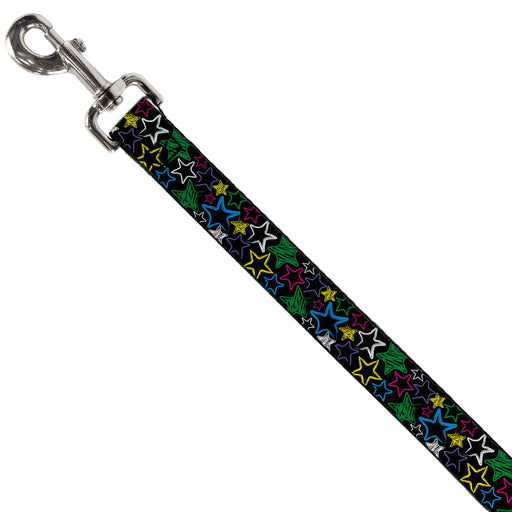 Dog Leash - Sketch Stars Black/Multi Color Dog Leashes Buckle-Down   