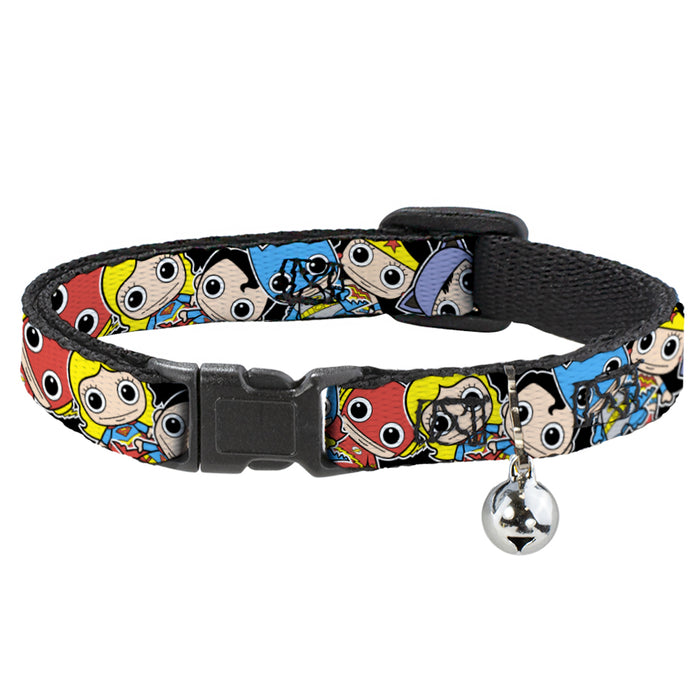 Cat Collar Breakaway - DC Mini Group Stacked Black Breakaway Cat Collars DC Comics   