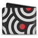 Bi-Fold Wallet - Bullseye Stacked Black White Red Bi-Fold Wallets Buckle-Down   