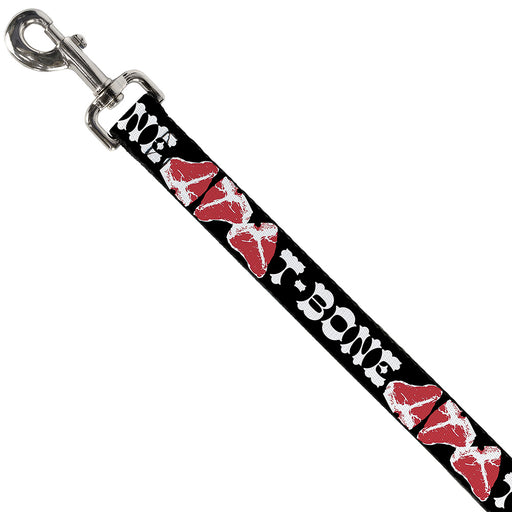 Dog Leash - Steaks w/T-BONE Text Dog Leashes Buckle-Down   