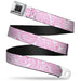 BD Wings Logo CLOSE-UP Full Color Black Silver Seatbelt Belt - Bandana/Skulls White/Pink Webbing Seatbelt Belts Buckle-Down   