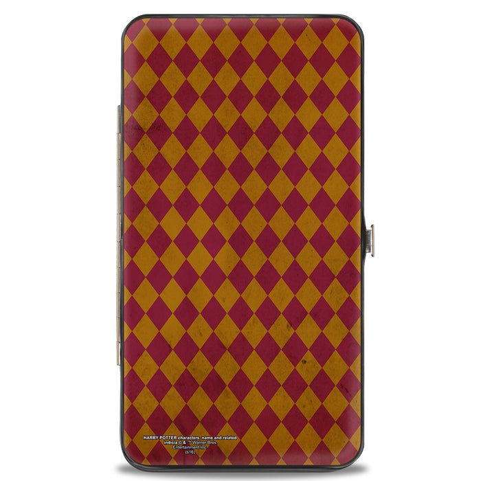 Hinged Wallet - GRYFFINDOR Crest Stripes Diamonds Red Golds Hinged Wallets The Wizarding World of Harry Potter   