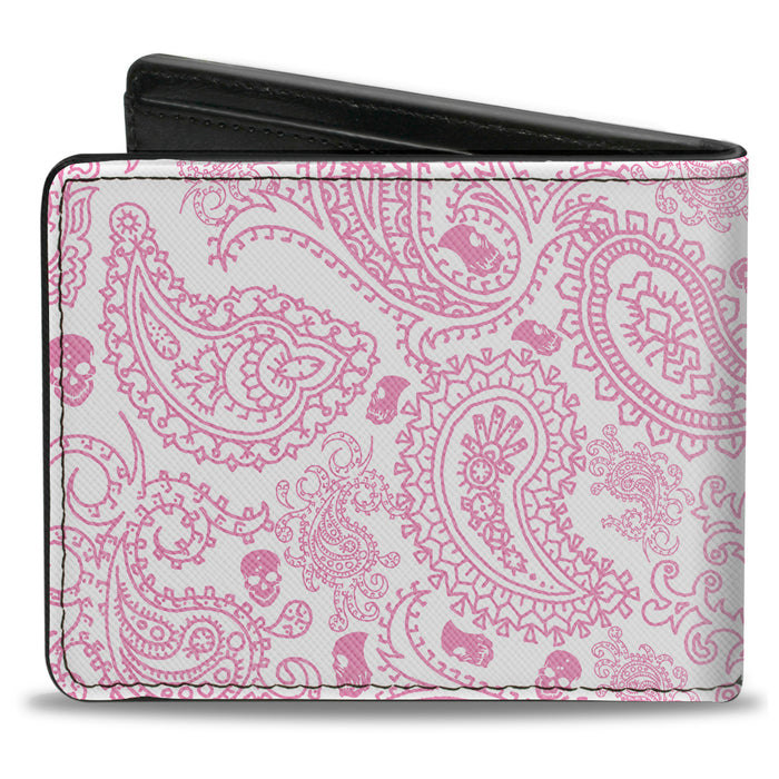 Bi-Fold Wallet - Bandana Skulls White Pink Bi-Fold Wallets Buckle-Down   