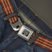 BD Wings Logo CLOSE-UP Full Color Black Silver Seatbelt Belt - Americana Plaid2 Webbing Seatbelt Belts Buckle-Down   