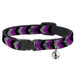 Cat Collar Breakaway - Chevron Purple Black Gray Breakaway Cat Collars Buckle-Down   