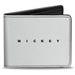 Bi-Fold Wallet - MICKEY Text + Classic Silhouette M Pose White Black Bi-Fold Wallets Disney   