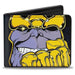 MARVEL UNIVERSE Bi-Fold Wallet - Thanos Raised Fist Pose Black Yellows Lavender Bi-Fold Wallets Marvel Comics   