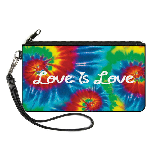 Canvas Zipper Wallet - SMALL - LOVE IS LOVE BD Tie Dye White Canvas Zipper Wallets Buckle-Down   