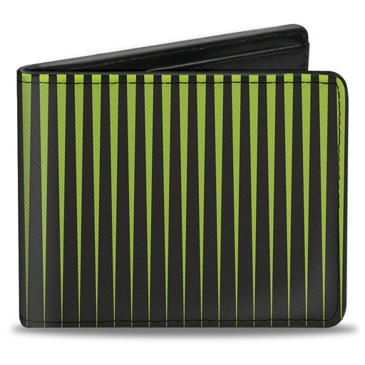 Bi-Fold Wallet - Vertical Stripes Transition Black Yellow Bi-Fold Wallets Buckle-Down   