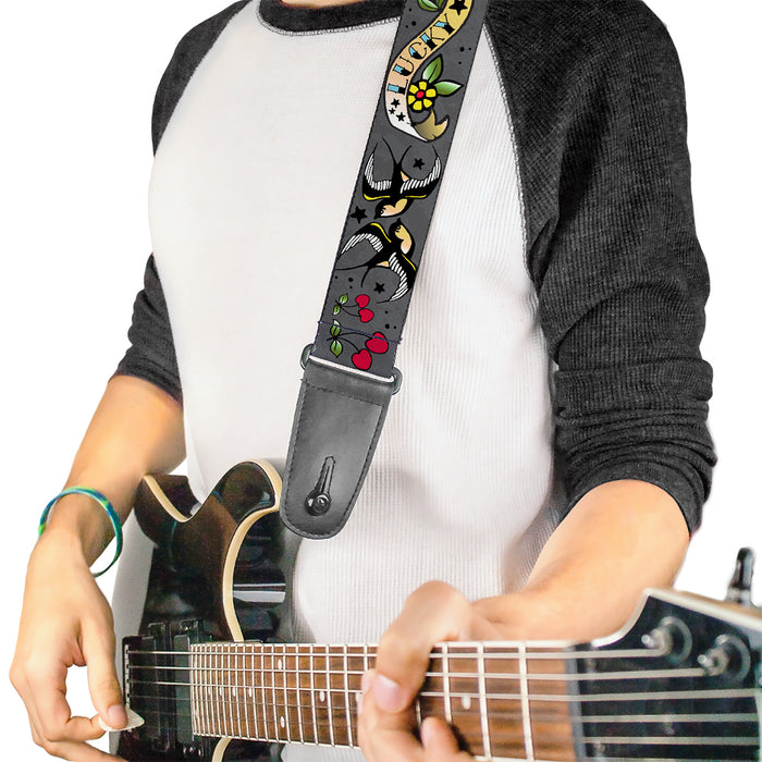 Guitar Strap - Lucky Gray Guitar Straps Buckle-Down   