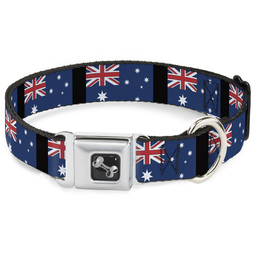 Dog Bone Seatbelt Buckle Collar - Australia Flags Seatbelt Buckle Collars Buckle-Down   