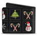 Bi-Fold Wallet - Christmas Blocks Black White Multi Color Bi-Fold Wallets Buckle-Down   
