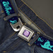 Princess Gem CLOSE-UP Full Color Purple Seatbelt Belt - Aladdin & Jasmine Silhouette A WHOLE NEW WORLD Webbing Seatbelt Belts Disney   