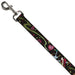 Dog Leash - Live Hard Die Young CLOSE-UP Black Dog Leashes Buckle-Down   