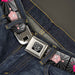 BD Wings Logo CLOSE-UP Full Color Black Silver Seatbelt Belt - Hot Beat Bot Pink Webbing Seatbelt Belts Buckle-Down   