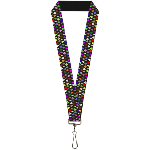 Lanyard - 1.0" - Suits $$$ Black Multi Color Lanyards Buckle-Down   