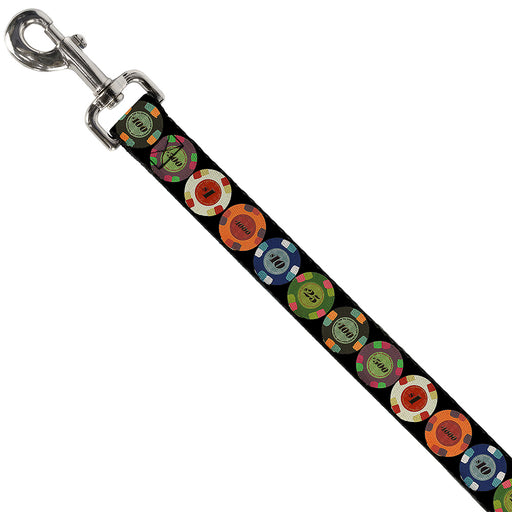 Dog Leash - Poker Chips 1 Dog Leashes Buckle-Down   