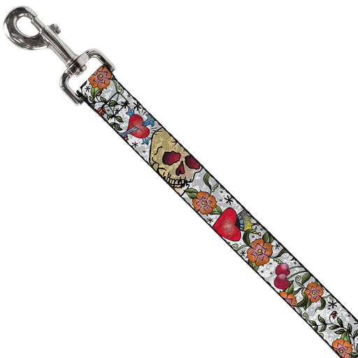 Dog Leash - Only God Can Judge Me CLOSE-UP White Dog Leashes Buckle-Down   