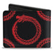 Bi-Fold Wallet - Dragon Ouroboros Black Reds Bi-Fold Wallets Buckle-Down   