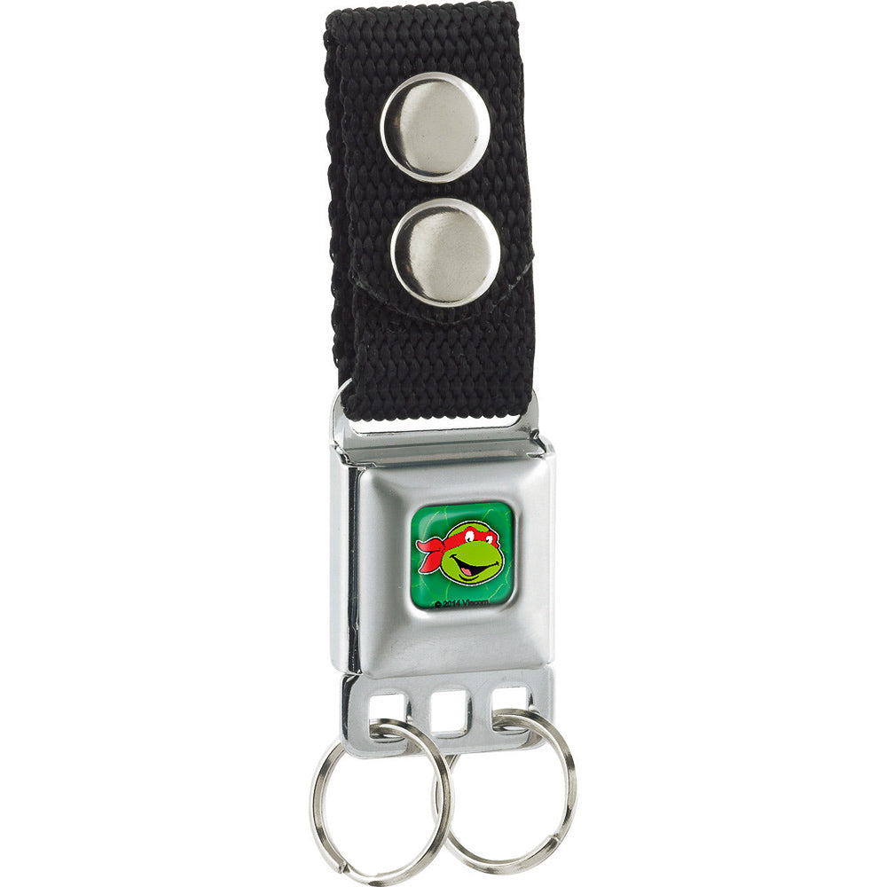 Keychain - Classic Teenage Mutant Ninja Turtles Raphael Face Turtle Sh ...