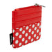 Women's Wallet ID Zip Top - Minnie Mouse Signature and Bow + Polka Dots Reds White Mini ID Wallets Disney   