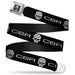C6R Jake Skull Seatbelt Belt - C6R Racing Skull Logo Black/Silver Webbing Seatbelt Belts GM General Motors   