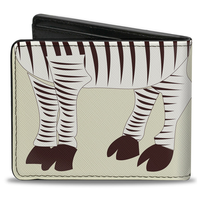 Bi-Fold Wallet - Zebra Poops Off-White Black Bi-Fold Wallets Buckle-Down   