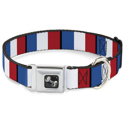 Dog Bone Seatbelt Buckle Collar - France Flags Seatbelt Buckle Collars Buckle-Down   
