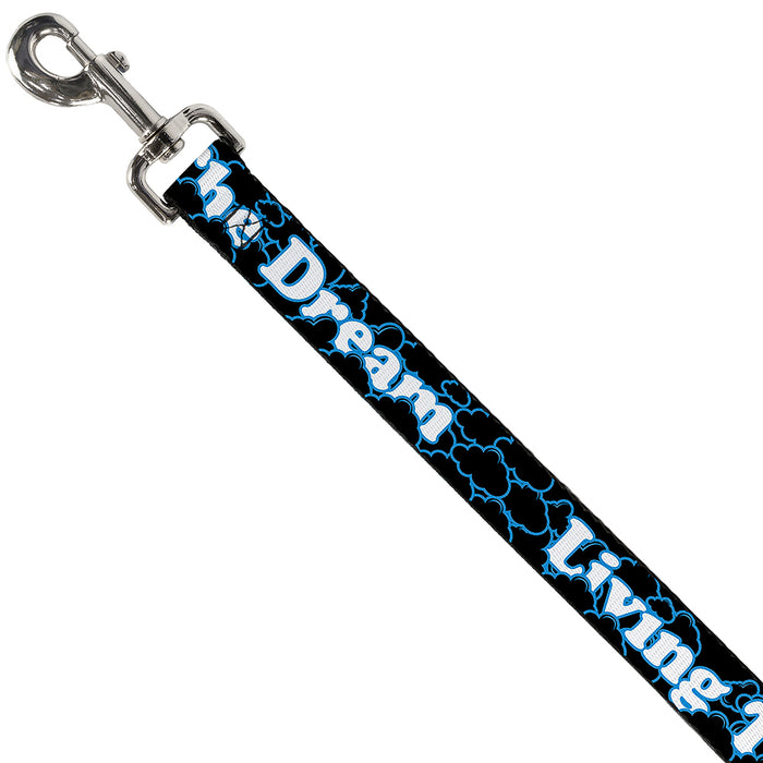 Dog Leash - LIVING THE DREAM/Clouds Black/Blue/White Dog Leashes Buckle-Down   
