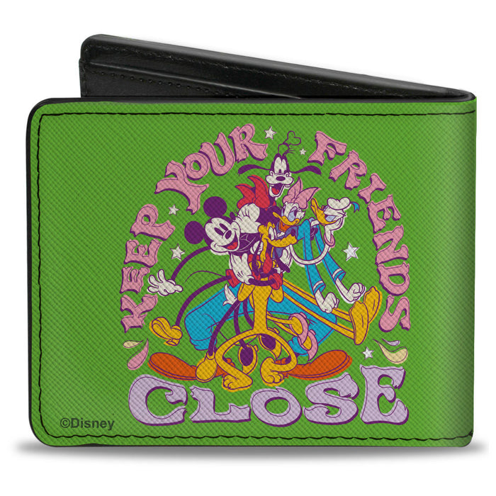 Bi-Fold Wallet - Disney The Sensational Six KEEP YOUR FRIENDS CLOSE Pose Green Bi-Fold Wallets Disney   