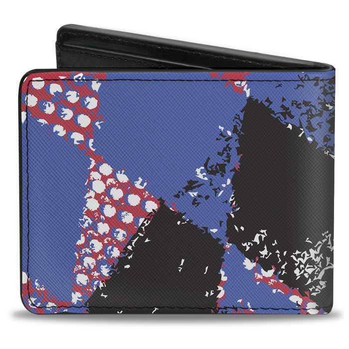 Bi-Fold Wallet - Grunge Checker Flag Blue Red Bi-Fold Wallets Buckle-Down   