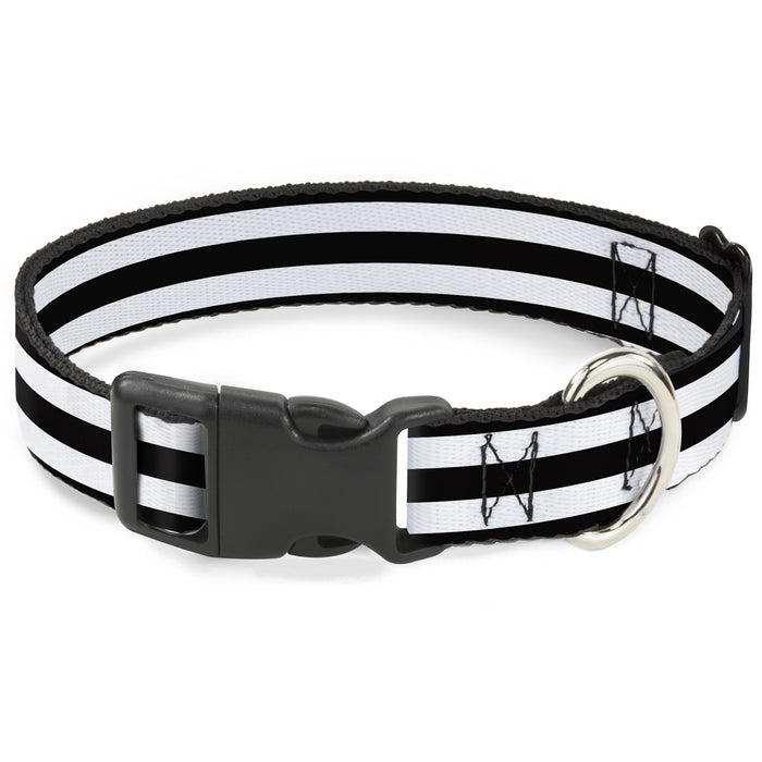 Plastic Clip Collar - Stripes 3Black/2White Plastic Clip Collars Buckle-Down   