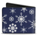 Bi-Fold Wallet - Snowflakes Blue White Bi-Fold Wallets Buckle-Down   
