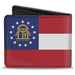Bi-Fold Wallet - Georgia Flags Black Bi-Fold Wallets Buckle-Down   