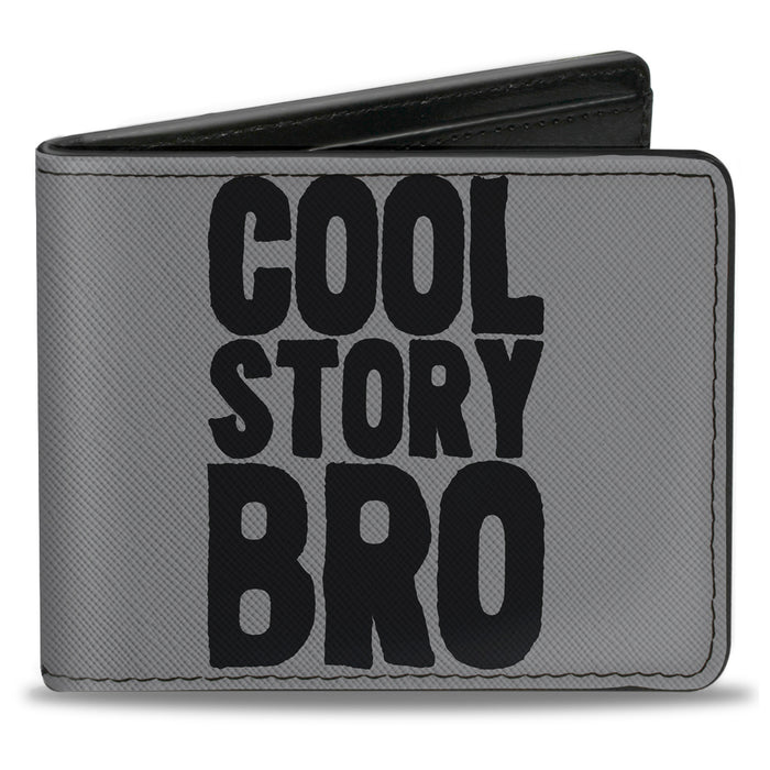 Bi-Fold Wallet - COOL STORY BRO Gray Black Bi-Fold Wallets Buckle-Down   