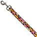 Dog Leash - Mustaches Brown/Multi Pastel Dog Leashes Buckle-Down   