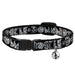 Cat Collar Breakaway - BUCKLE-DOWN Shapes Black Camo White Black Breakaway Cat Collars Buckle-Down   