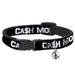 Cat Collar Breakaway - CA$H MONEY Black White Breakaway Cat Collars Buckle-Down   