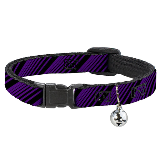 Cat Collar Breakaway - Diagonal Stripes Purples Breakaway Cat Collars Buckle-Down   