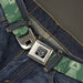 BD Wings Logo CLOSE-UP Full Color Black Silver Seatbelt Belt - One Dollar Bill Pyramid/Bald Eagle Webbing Seatbelt Belts Buckle-Down   