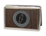Business Card Holder - LARGE - Flash Logo Marquetry Black Walnut Metal Metal ID Cases DC Comics   
