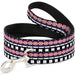 Dog Leash - Aztec13 White/Navy/Red/Black Dog Leashes Buckle-Down   