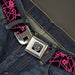 BD Wings Logo CLOSE-UP Full Color Black Silver Seatbelt Belt - Safety Pins Black/Fuchsia Webbing Seatbelt Belts Buckle-Down   