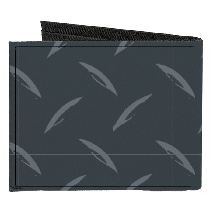Canvas Bi-Fold Wallet - Diamond Plate Grays Canvas Bi-Fold Wallets Buckle-Down   