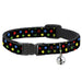 Cat Collar Breakaway - Vinyl Records Stacked Black Gray Multi Color Breakaway Cat Collars Buckle-Down   