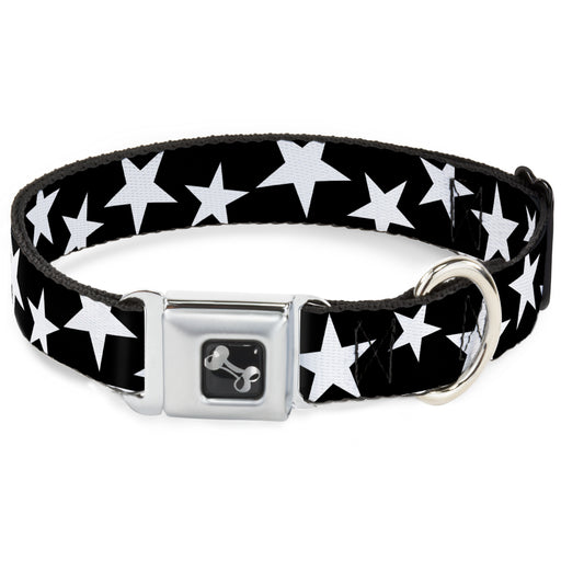 Dog Bone Seatbelt Buckle Collar - Multi Stars Black/White/Black/White Outline Seatbelt Buckle Collars Buckle-Down   